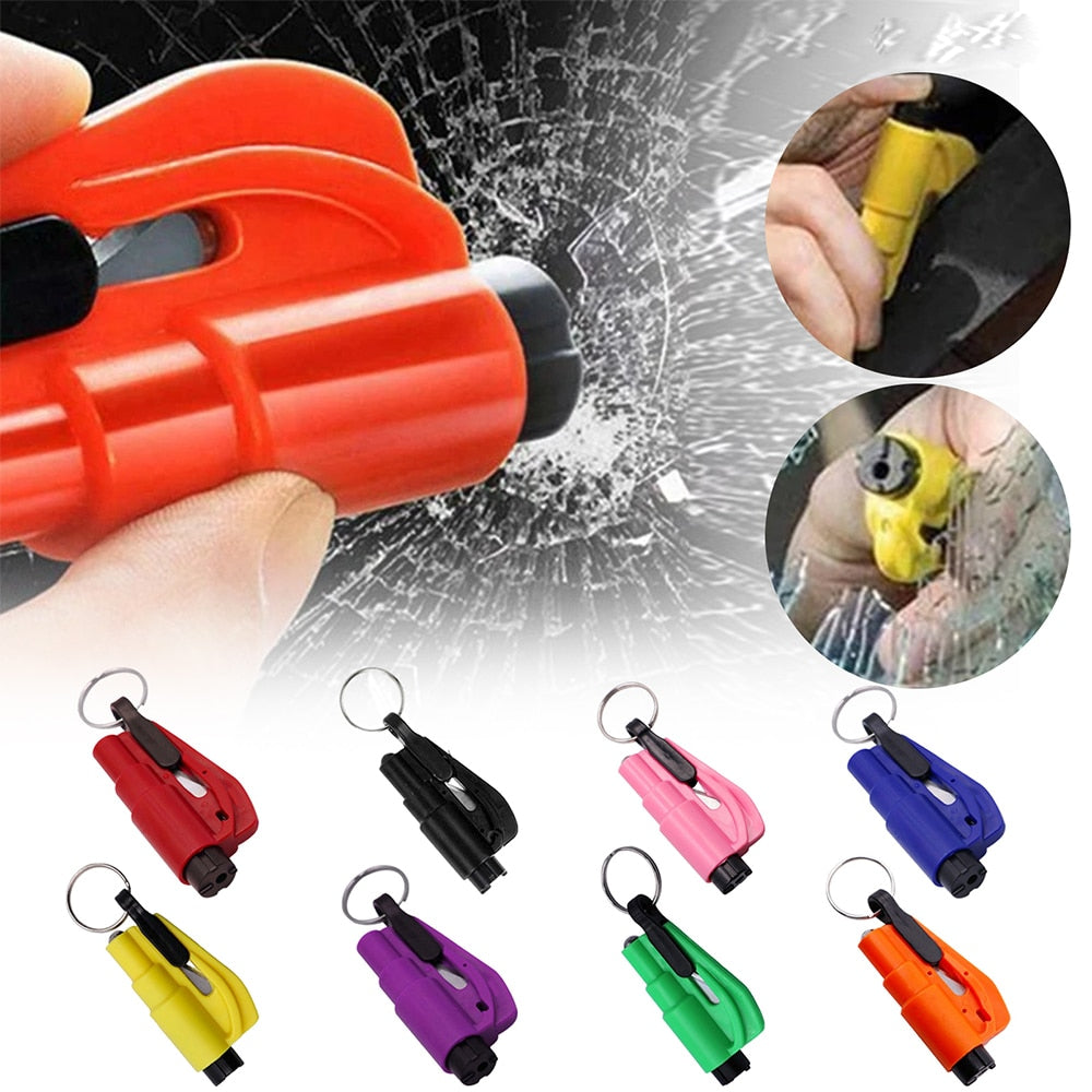 Life-Saving Window Breaker & Seat Belt Cutter