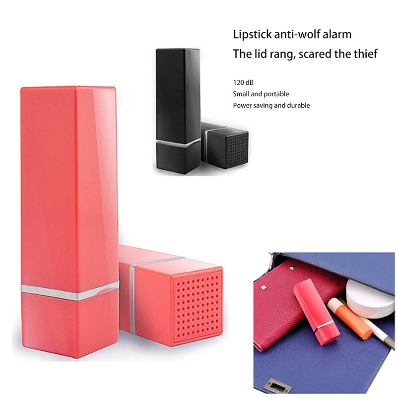 Lipstick Shape Anti-Attack Alarm Keychain