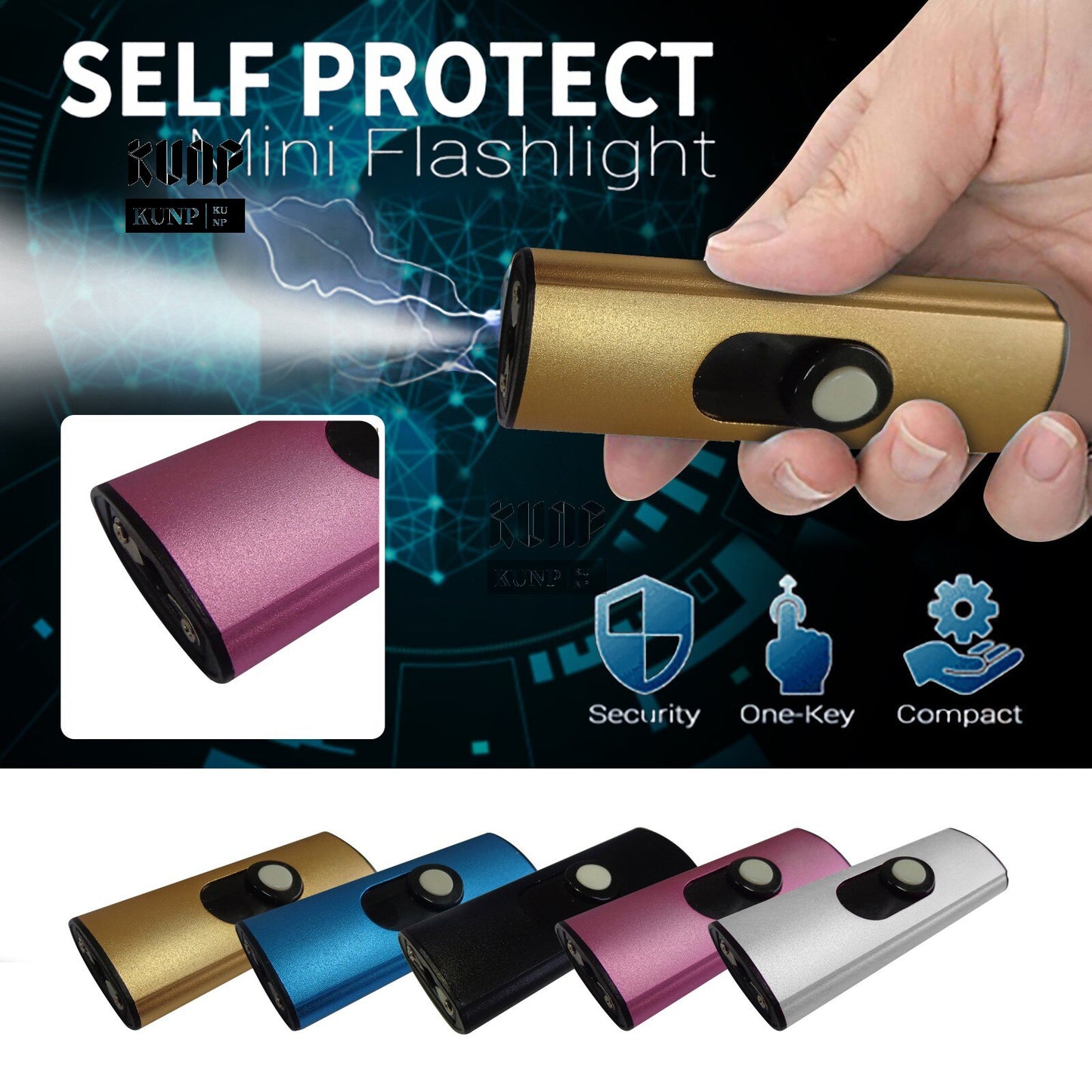 LED Flashlight Mini Keychain Stun Tool