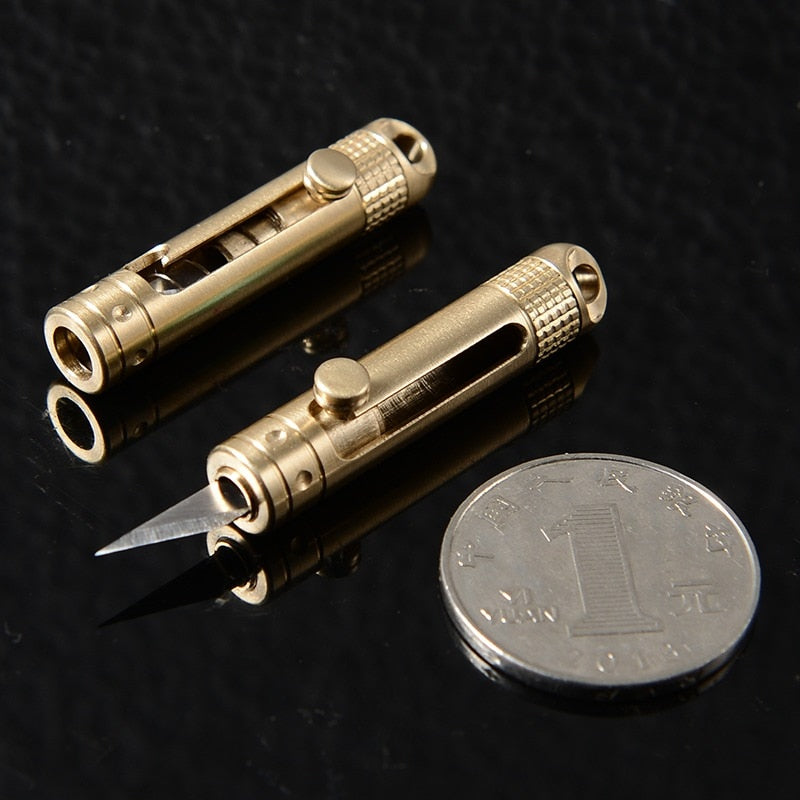 Brass Mini Knife Self-defense Keychain